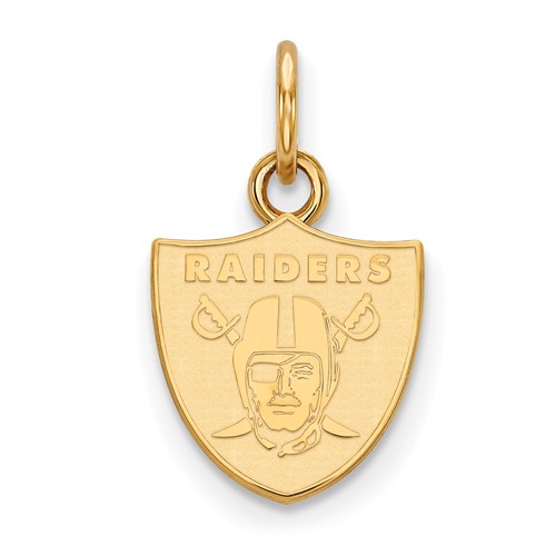 14k Yellow Gold 1/2in Oakland Raiders Logo Charm