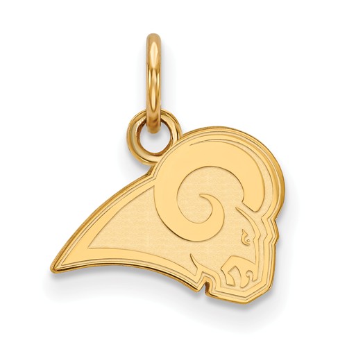 14k Yellow Gold 3/8in Los Angeles Rams Logo Charm