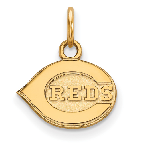10k Yellow Gold 3/8in Cincinnati Reds Logo Pendant