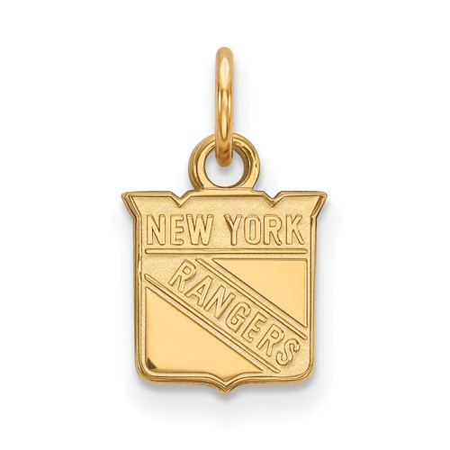 New York Rangers Charm 3/8in 14k Yellow Gold