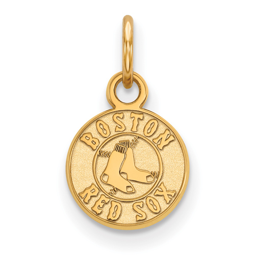14kt Yellow Gold 3/8in Boston Red Sox Pendant