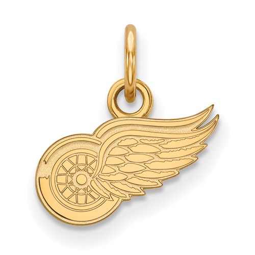 14k Yellow Gold 3/8in Detroit Red Wings Logo Charm
