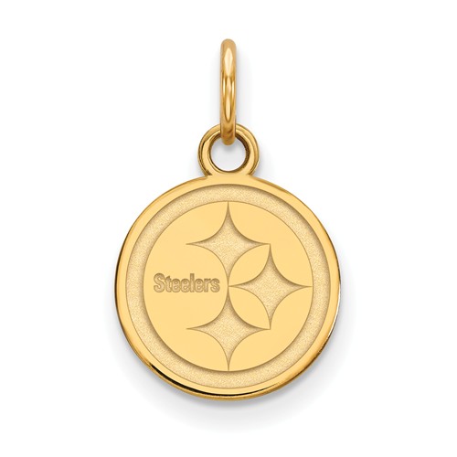 10k Yellow Gold 3/8in Pittsburgh Steelers Logo Charm