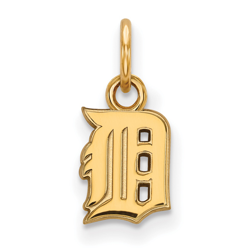 14kt Yellow Gold 3/8in Detroit Tigers D Pendant
