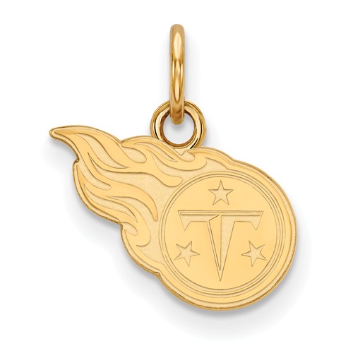 14k Yellow Gold 3/8in Tennessee Titans Logo Charm