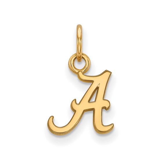 14kt Yellow Gold 3/8in University of Alabama A Pendant