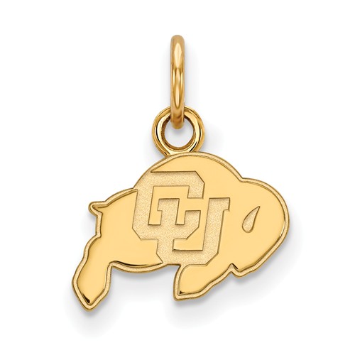 University of Colorado Buffalo Charm 3/8in 14k Yellow Gold