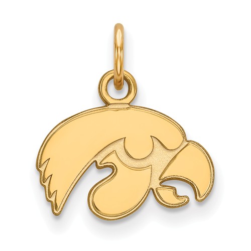 University of Iowa Charm 3/8in 10k Yellow Gold