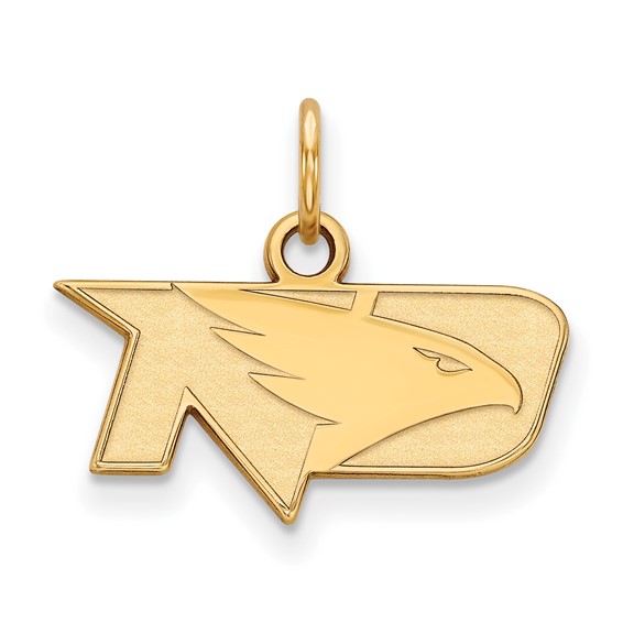 10k Yellow Gold University of North Dakota Fighting Hawk Logo Pendant 3/8in