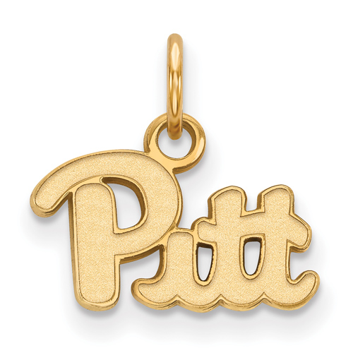 10k Yellow Gold 3/8in University of Pittsburgh Pitt Pendant