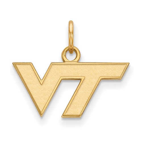 10k Yellow Gold Virginia Tech VT Charm 3/8in
