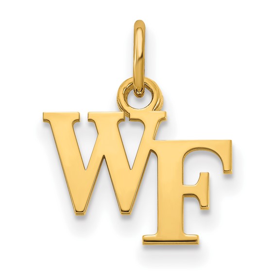 Wake Forest University Charm 3/8in 14k Yellow Gold
