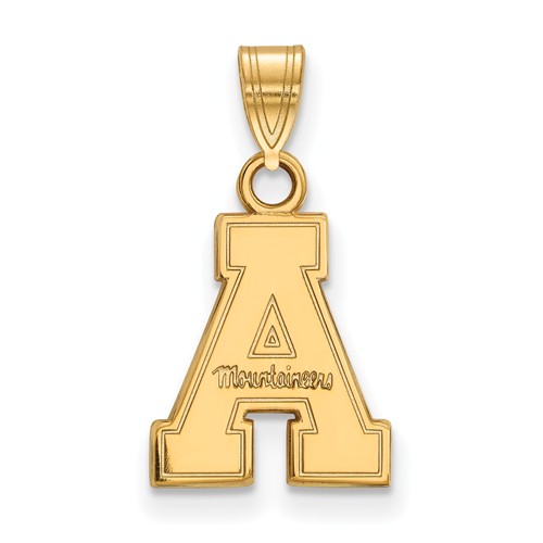 Appalachian State University A Pendant 1/2in 10k Yellow Gold