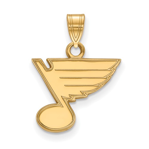 14k Yellow Gold 1/2in St. Louis Blues Pendant