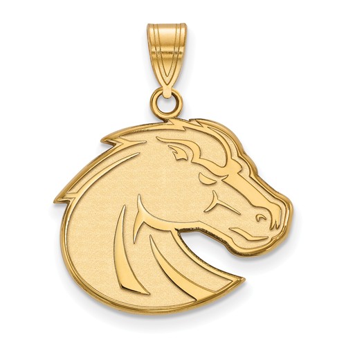 Boise State University Bronco Pendant 3/4in 14k Yellow Gold