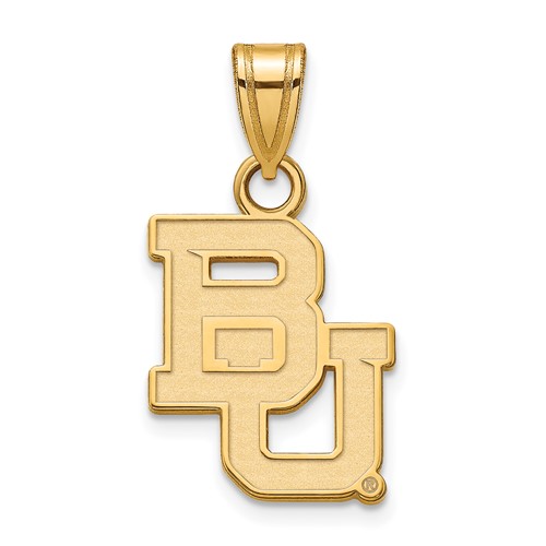 10k Yellow Gold 1/2in Baylor University Bears Pendant