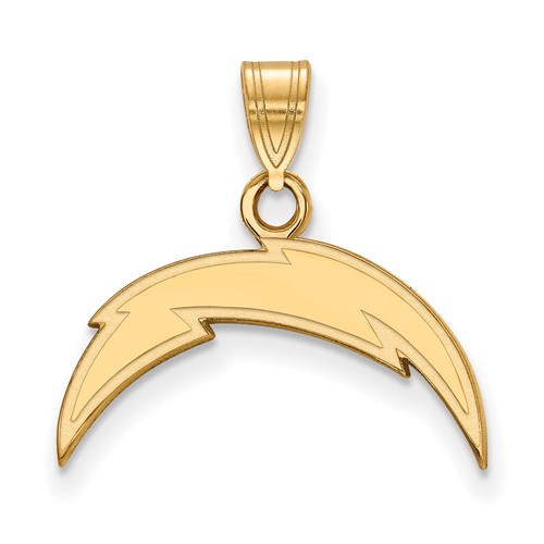 14k Yellow Gold 3/8in Los Angeles Chargers Pendant