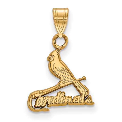 14kt Yellow Gold 3/8in St. Louis Cardinals Logo Pendant