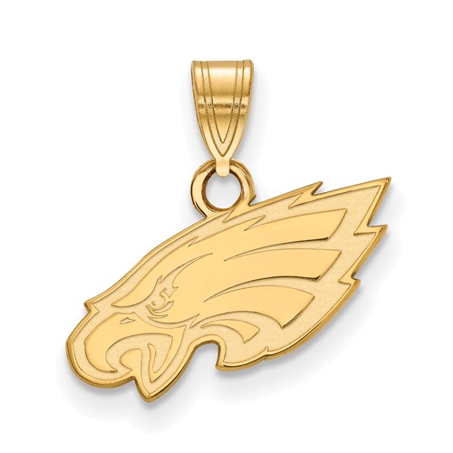 10k Yellow Gold 1/2in Philadelphia Eagles Pendant