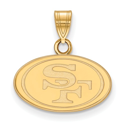 10k Yellow Gold 1/2in San Francisco 49ers Pendant 1Y002FOR