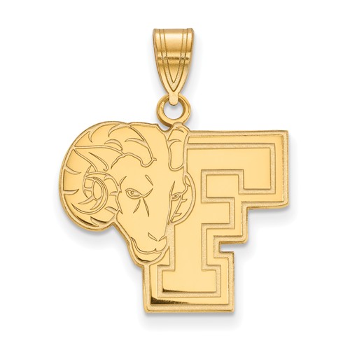 14k Yellow Gold Fordham University Rams Pendant