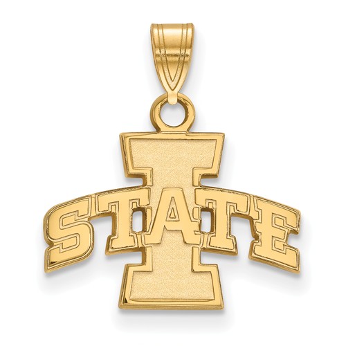 Iowa State University Pendant 1/2in 14k Yellow Gold