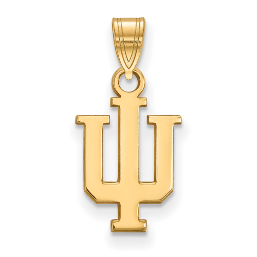 10kt Yellow Gold 1/2in Indiana University Logo Pendant