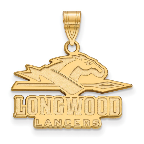 10k Yellow Gold 5/8in Longwood Lancers Pendant
