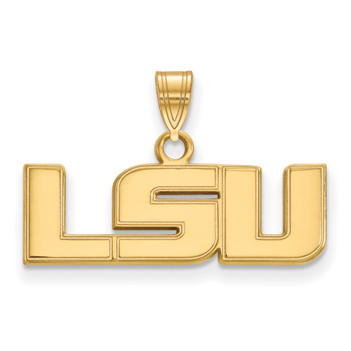 14kt Yellow Gold 3/8in LSU Pendant