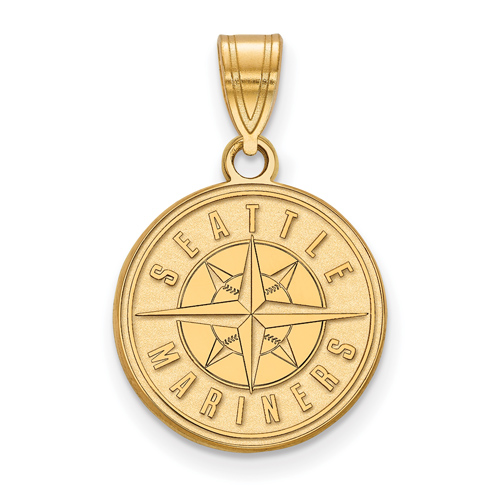 10k Yellow Gold 5/8in Seattle Mariners Logo Pendant