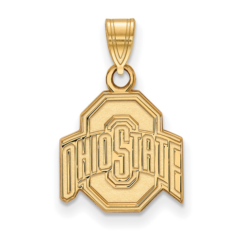 10kt Yellow Gold 1/2in Ohio State University Logo Pendant
