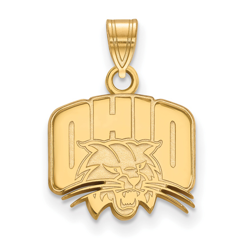 Ohio University Pendant 1/2in 14k Yellow Gold