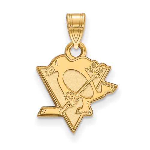 10k Yellow Gold 1/2in Pittsburgh Penguins Pendant