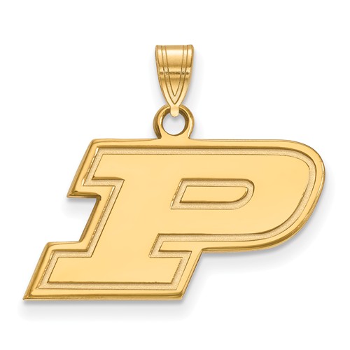 14k Yellow Gold Purdue University P Logo Pendant 1/2in