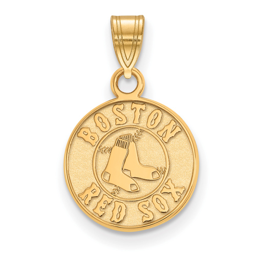 10kt Yellow Gold 1/2in Boston Red Sox Pendant