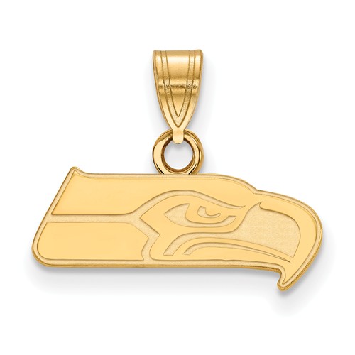 14k Yellow Gold 3/8in Seattle Seahawks Pendant