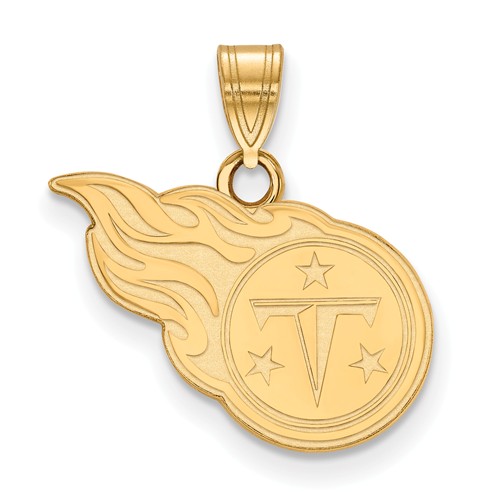 14k Yellow Gold 1/2in Tennessee Titans Pendant