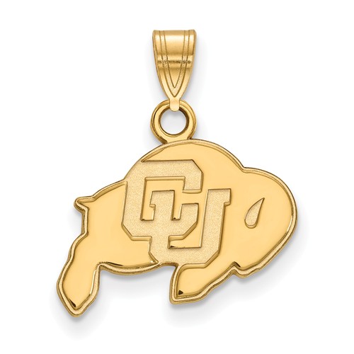 University of Colorado Buffalo Pendant 1/2in 14k Yellow Gold