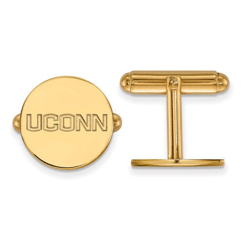 University of Connecticut UCONN Cuff Links 14k Yellow Gold