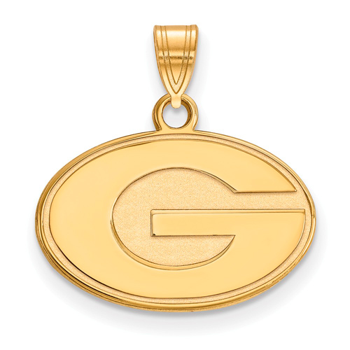 14kt Yellow Gold 1/2in University of Georgia G Pendant