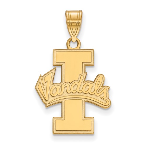 10k Yellow Gold University of Idaho Vandals Logo Pendant 3/4in