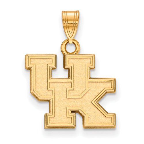 10kt Yellow Gold 1/2in University of Kentucky UK Pendant