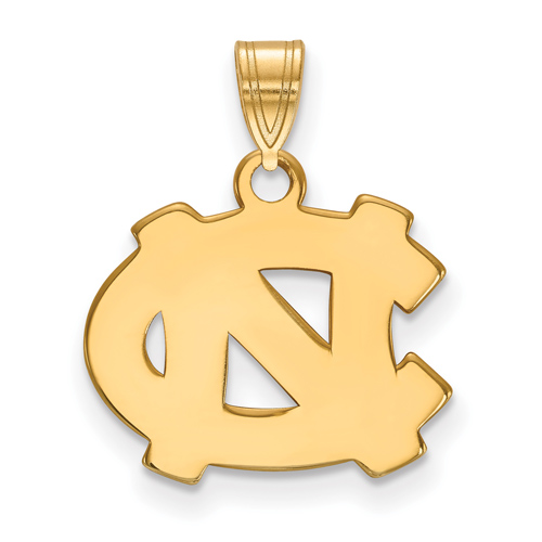 14kt Yellow Gold 1/2in University of North Carolina NC Pendant