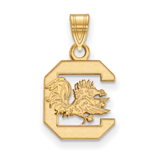 10kt Yellow Gold 1/2in University of South Carolina Pendant