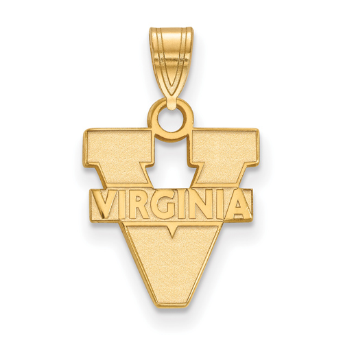 14kt Yellow Gold 1/2in University of Virginia Logo Pendant