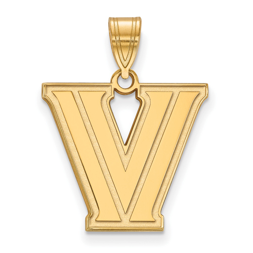 Villanova University V Pendant 5/8in 10k Yellow Gold