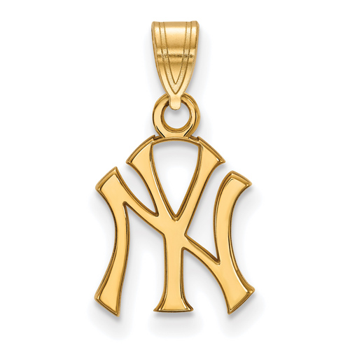 10kt Yellow Gold 1/2in New York Yankees Pendant