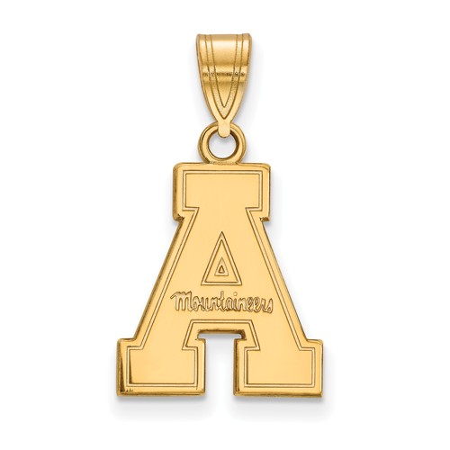 Appalachian State University Logo Pendant 5/8in 14k Yellow Gold