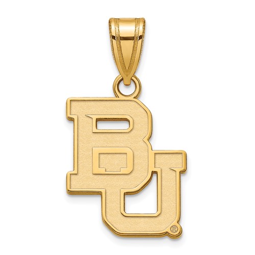 14k Yellow Gold 5/8in Baylor University Bears Pendant