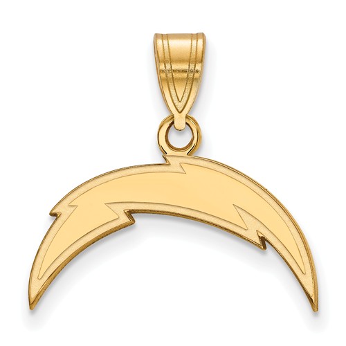 10k Yellow Gold 1/2in Los Angeles Chargers Pendant